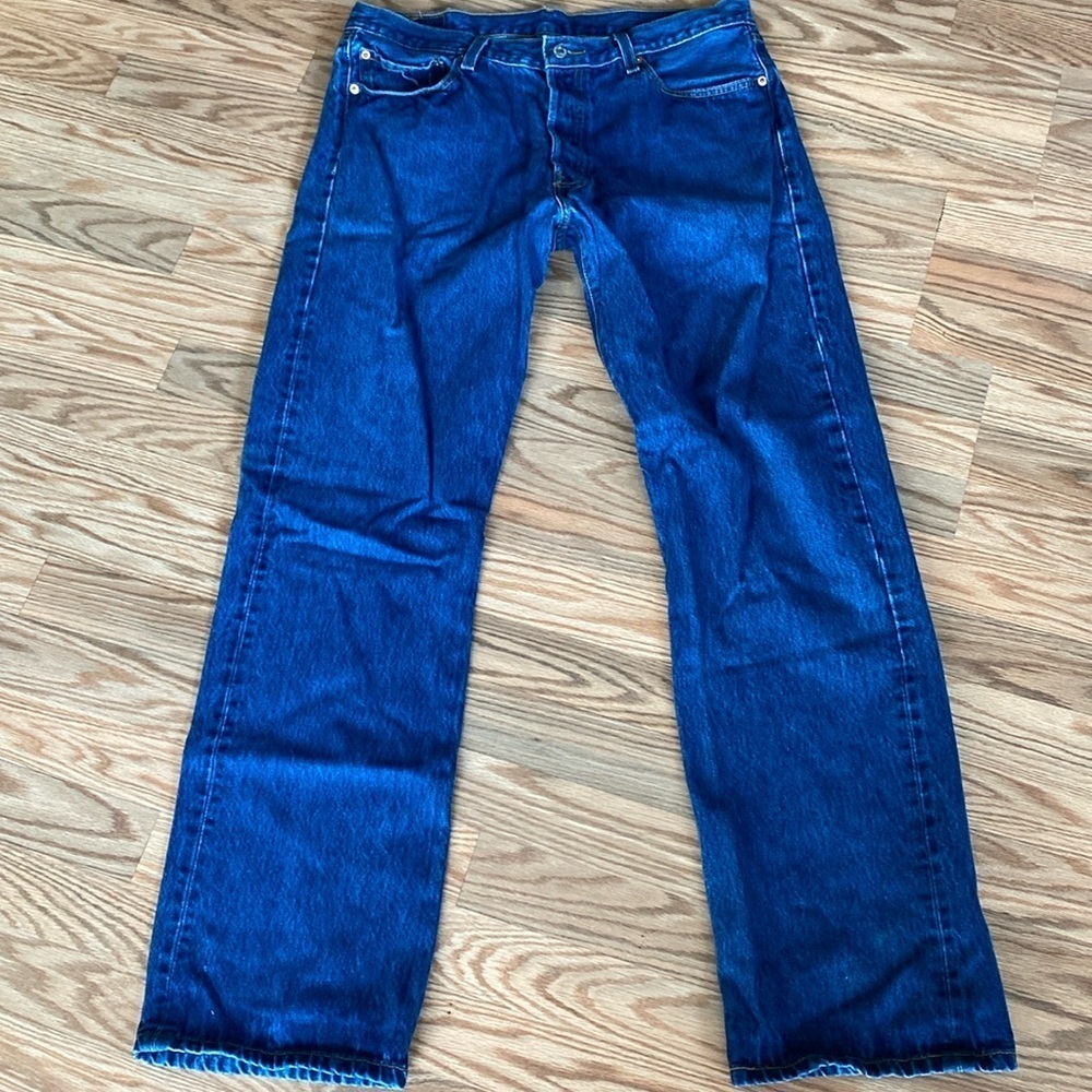MEN’S 36/34’s Levi’s 501’s Button Fly Staight Leg Jeans Denim Casual